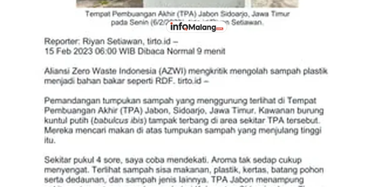 Pemkot Malang Rancang TPS Ramah Lingkungan dan Anti-Bau