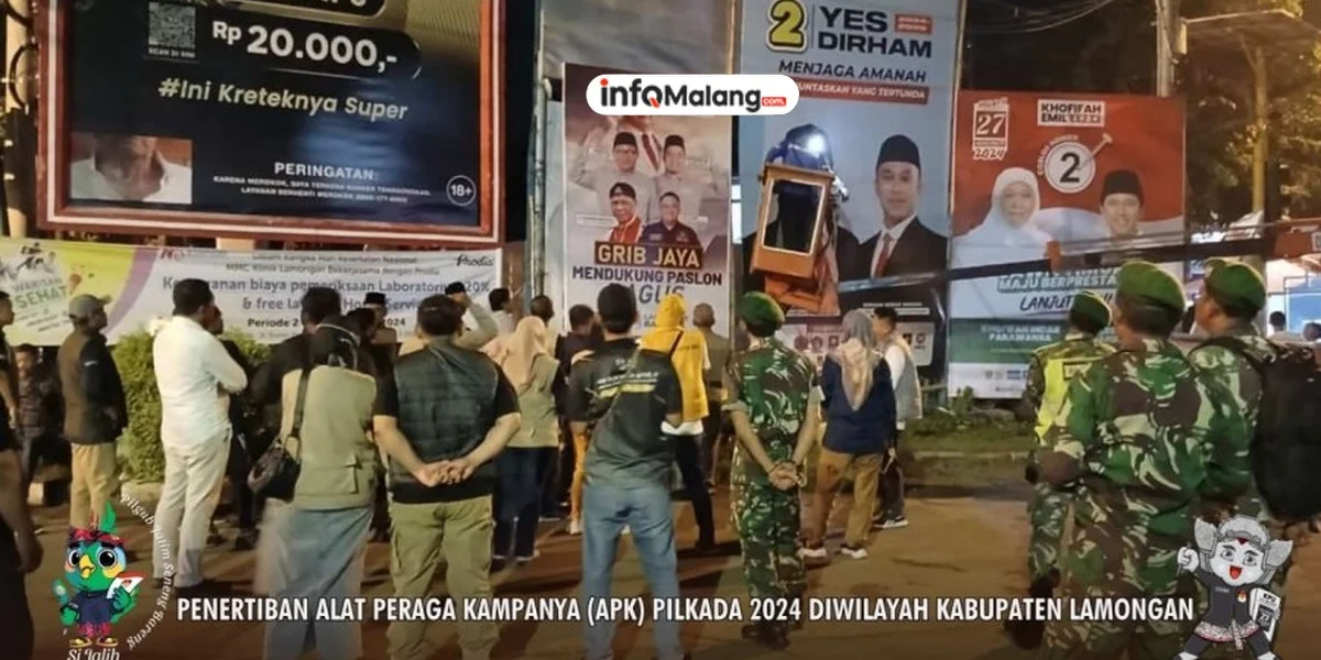 Penertiban APK Pilkada di Kabupaten Malang Ditarget Rampung dalam Dua Hari
