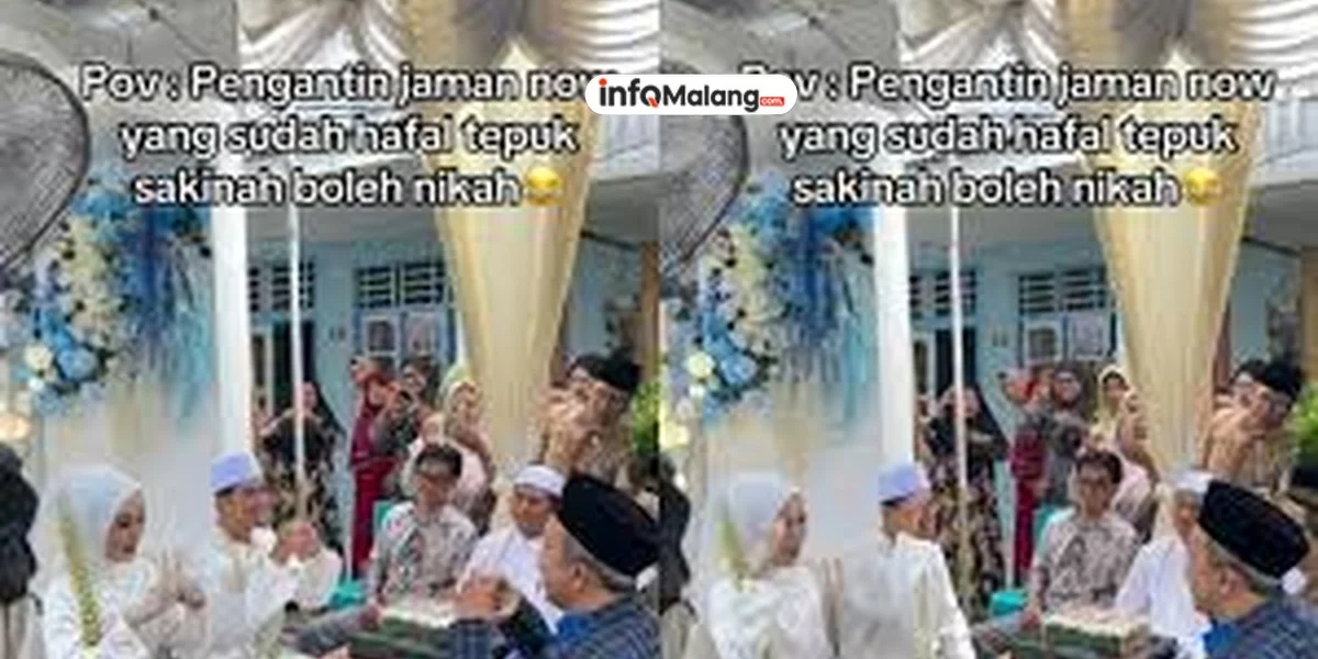 Pengantin Lakukan Tepuk Sakinah Usai Ijab Kabul Bikin Tamu Undangan Terbahak
