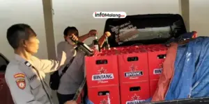Polisi Gagalkan Pengiriman 696 Botol Miras ke Jombang