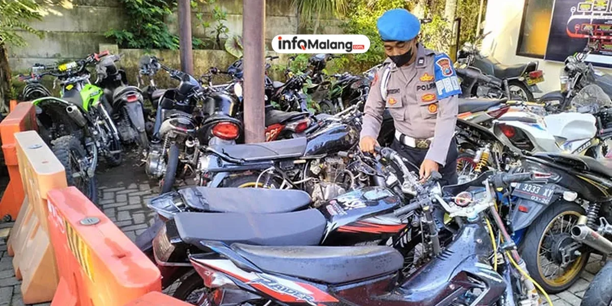 Polisi Gelar Razia Balap Liar di Malang, Enam Sepeda Motor Diamankan