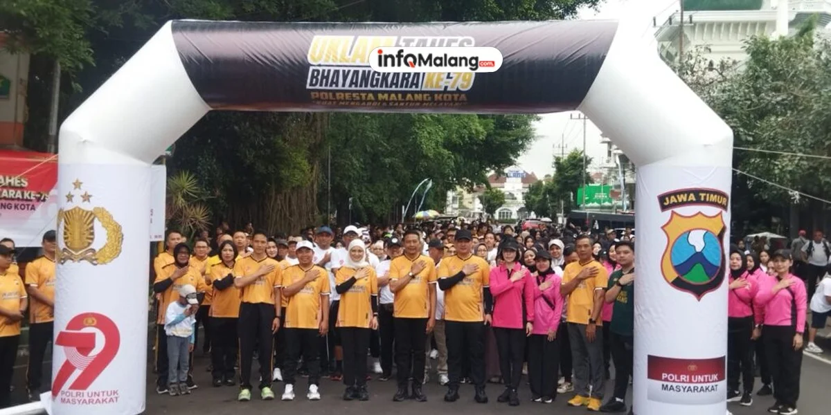 Polresta Malang Kota Gelar Jalan Sehat Uklam Tahes, Momentum Kedekatan Polri dan Masyarakat di Hari Bhayangkara ke-79