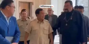 Prabowo Tak Sengaja Bertemu Aktor Senior Steven Seagal di Jakarta