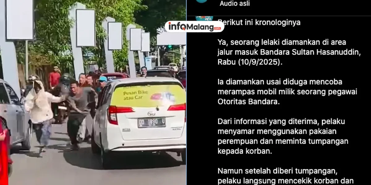 Pria Menyamar Jadi Perempuan Coba Rampas Mobil di Bandara Sultan Hasanuddin
