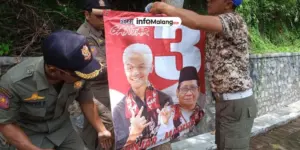 Ratusan Alat Peraga Kampanye di Kota Malang Langgar Ketentuan, Bawaslu Siapkan Penertiban