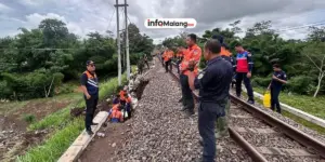 Rel Kereta Api Malang-Blitar Terdampak Longsor, Perjalanan KA Terhambat