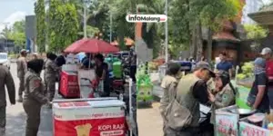 Satpol PP Kota Malang Tertibkan Pelanggar di Jalan Veteran