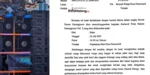 Surat Pemberitahuan Karnaval Karangjuwet Karangploso 2025 Tuai Kritik Netizen