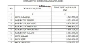 Tembus Rp3,2 Juta, Ini Kenaikan UMK Kabupaten Malang 5 Tahun Terakhir
