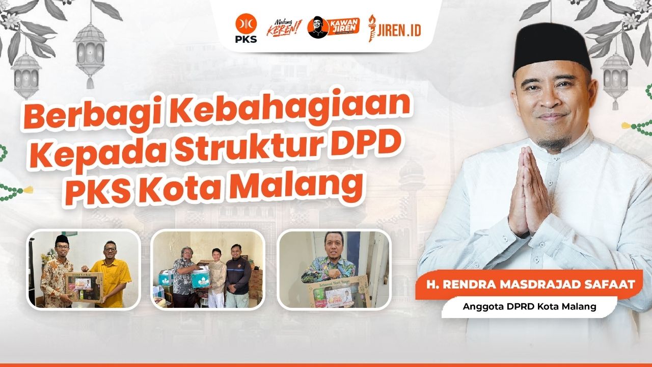 Rendra Masdrajad Safaat Berbagi Kebahagiaan Bersama DPD PKS Kota Malang dan Relawan Kawan Jiren