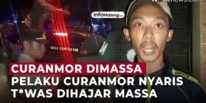 Tiga Pria Asal Lampung Nyaris Dimassa di Malang Usai Tabrak Lari