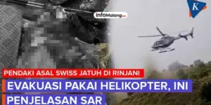 Update Pendaki Swiss yang Jatuh di Gunung Rinjani Berhasil Dievakuasi Pakai Helikopter