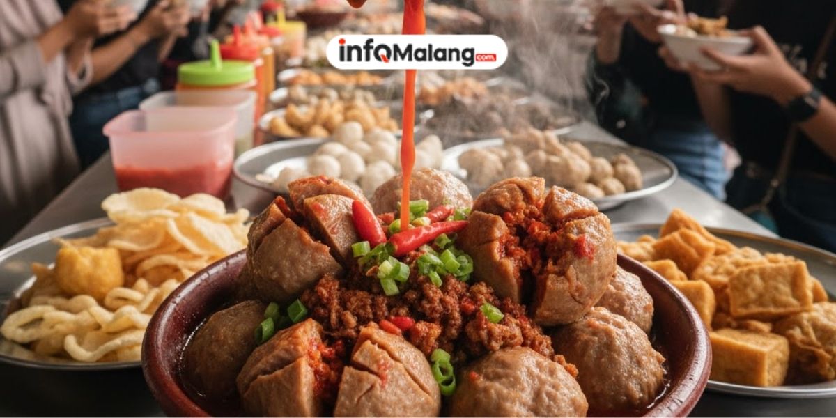 Bakso Mercon di Malang Jadi Tren Kuliner 2026, Pecinta Pedas Wajib Datang