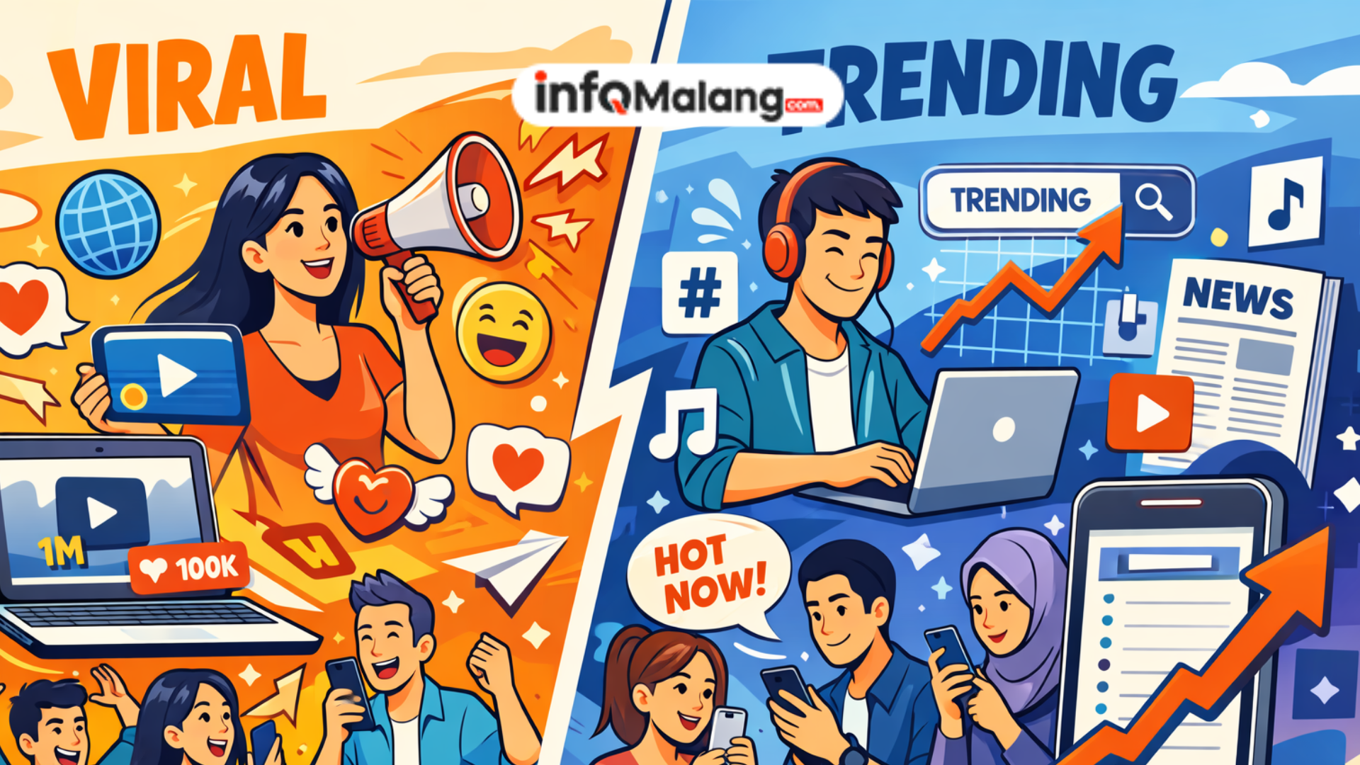 Apa Perbedaan Viral dan Trending di Internet? Banyak Orang Masih Keliru