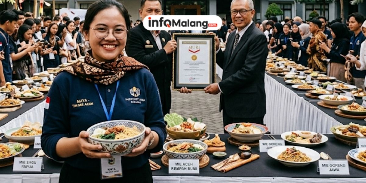 Institut Asia Malang Pecahkan Rekor MURI dengan 130 Kreasi Mie Nusantara