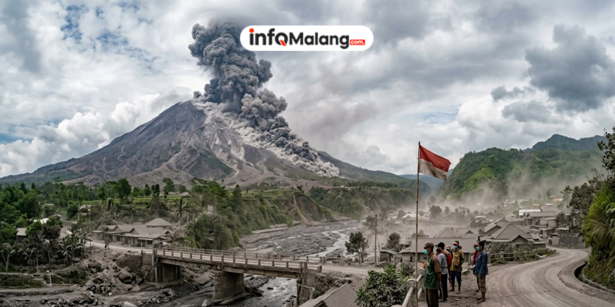 Gunung Semeru Kembali Erupsi 5 Kali dalam Sehari, Warga Lumajang–Malang Diminta Waspada