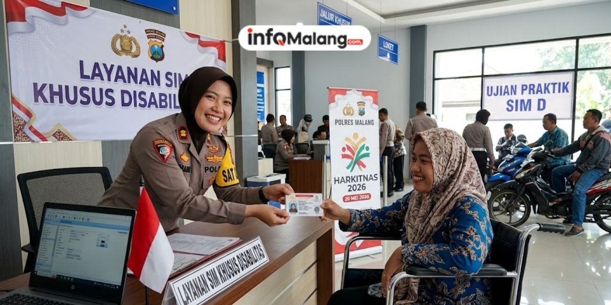 Polres Malang Berikan Layanan SIM Gratis untuk Disabilitas di Momentum Harkitnas