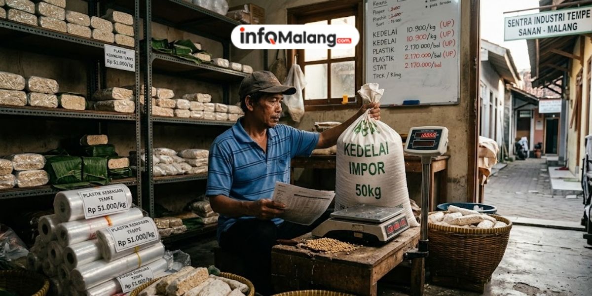 Perajin Tempe di Malang Keluhkan Harga Kedelai dan Plastik Melambung