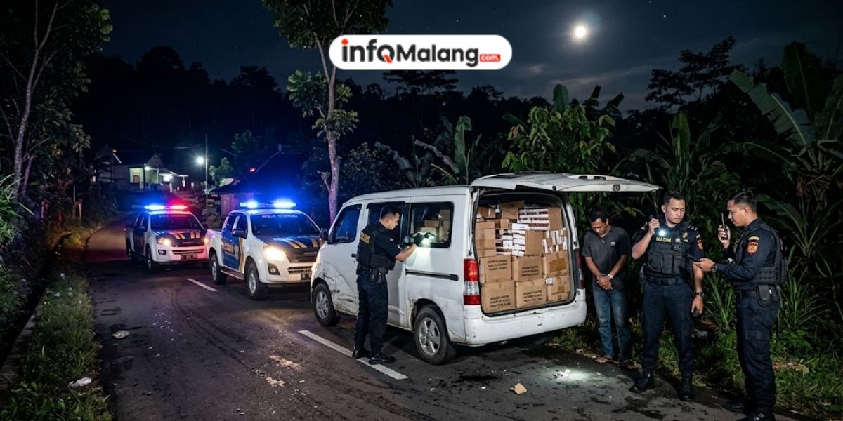 Bea Cukai Malang Gagalkan 464 Ribu Batang Rokok Ilegal dalam Aksi Kejar Tengah Malam