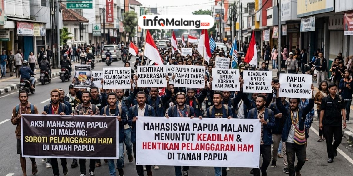 Aksi Mahasiswa Papua di Malang Soroti Pelanggaran HAM di Tanah Papua