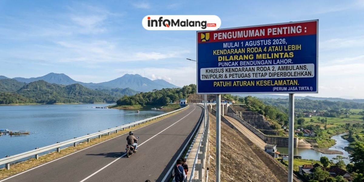 Mulai 1 Agustus 2026, Mobil Tak Lagi Bisa Melintas di Puncak Bendungan Lahor Malang-Blitar