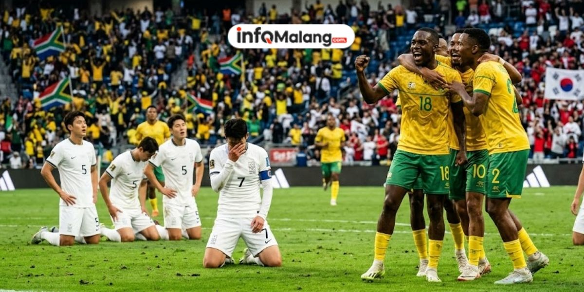 Hasil Pertandingan Piala Dunia Afrika Selatan vs Korea Selatan, Bafana Bafana Bikin Kejutan, Korsel Tumbang 0-1!