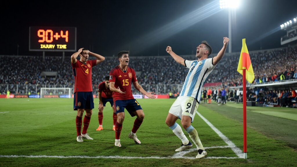Ancaman gol menit akhir Argentina