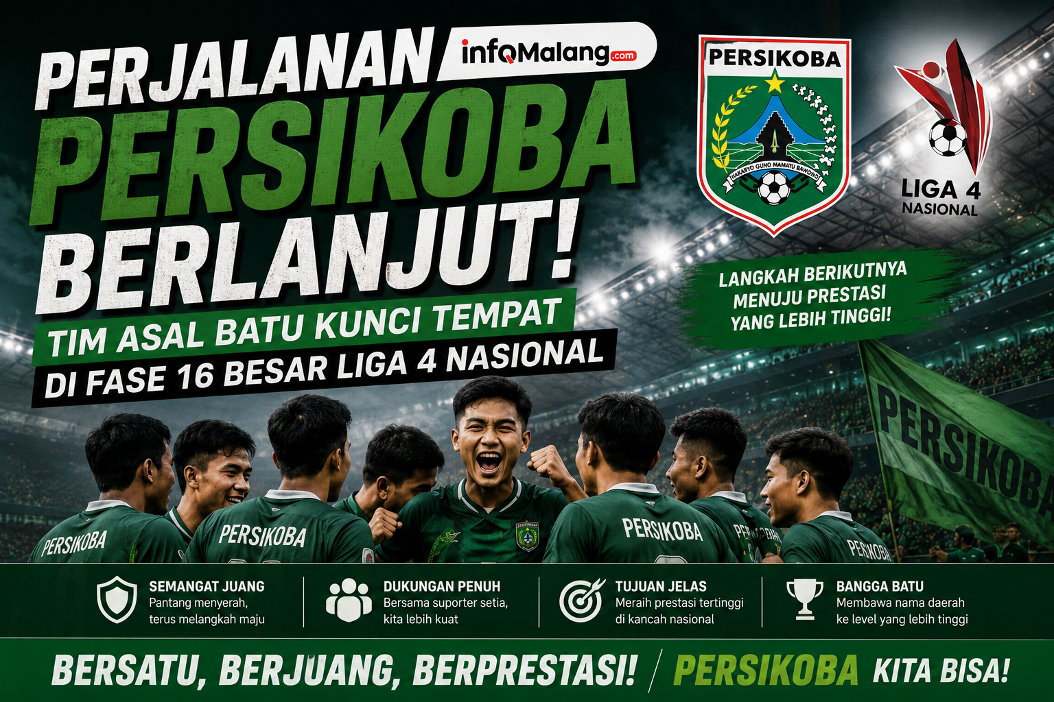 Perjalanan Persikoba Berlanjut, Tim Asal Batu Kunci Tempat di Fase 16 Besar Liga 4 Nasional