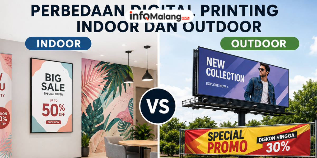 Perbedaan Digital Printing Indoor dan Outdoor, Jangan Sampai Salah Pilih