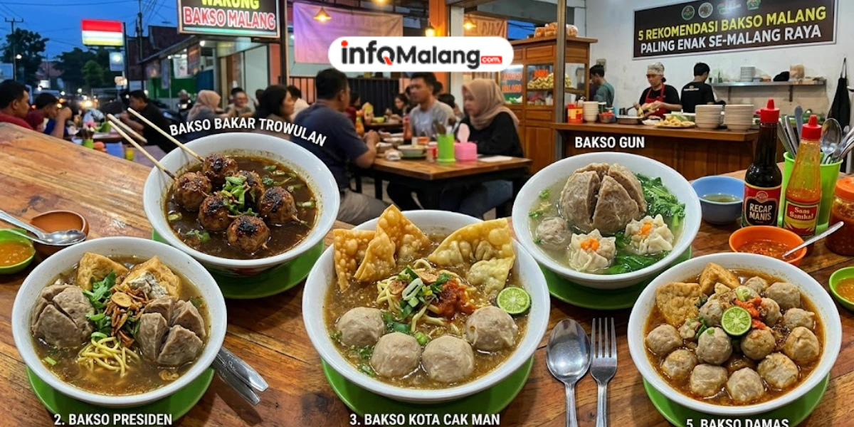 5 Rekomendasi Bakso Malang Paling Enak Se-Malang Raya, Kuah Gurih dan Baksonya Bikin Nagih