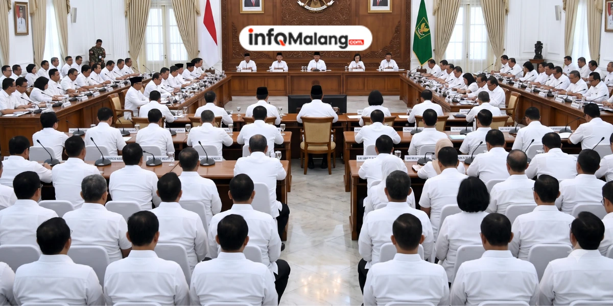 Prabowo Pimpin Sidang Kabinet Paripurna, Seluruh Menteri Kompak Berkemeja Putih