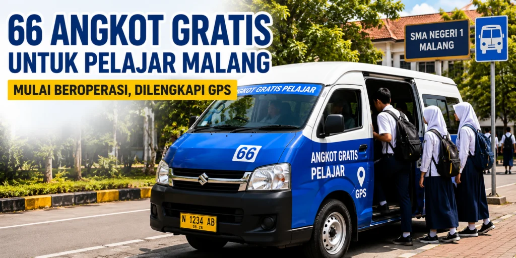 66 Angkot Gratis untuk Pelajar Malang Mulai Beroperasi, Dilengkapi GPS
