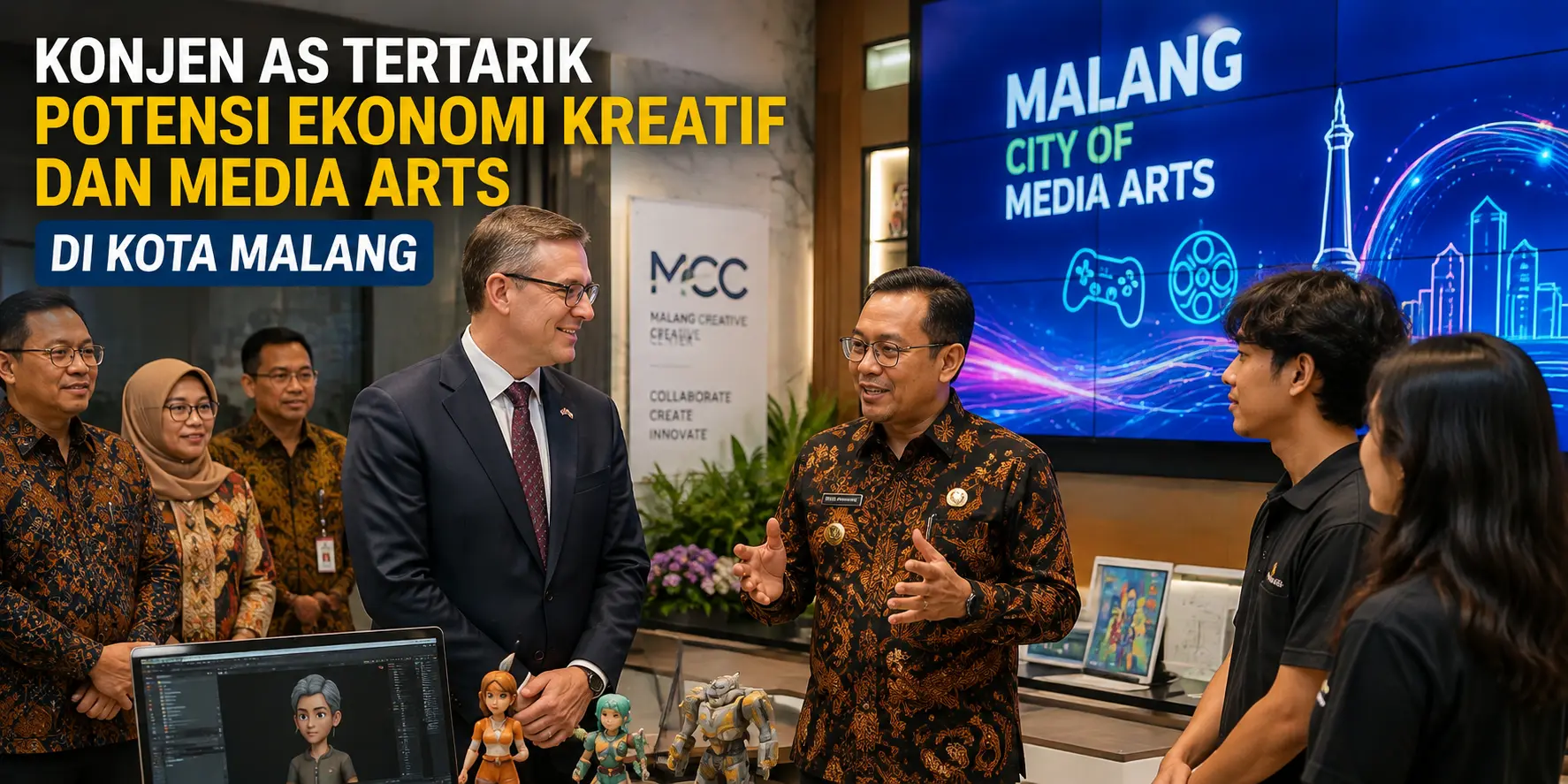 Konjen AS Tertarik Potensi Ekonomi Kreatif dan Media Arts di Kota Malang