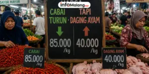 Harga Cabai Turun tapi Daging Ayam Makin Mahal di Pasar Tradisional Malang