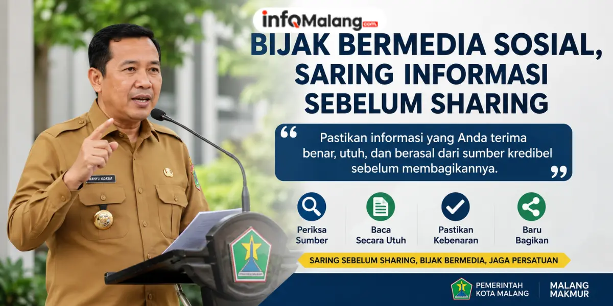 Wali Kota Malang Ajak Warga Bijak Bermedia Sosial, Saring Informasi Sebelum Sharing