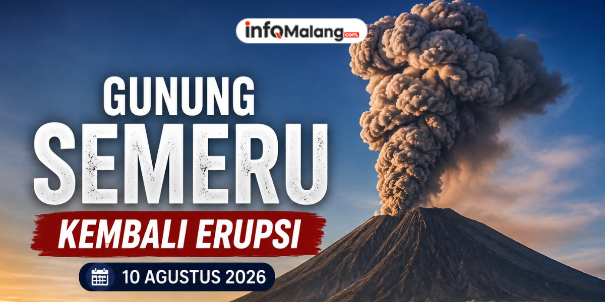 Gunung Semeru Kembali Erupsi 10 Agustus 2026, Kolom Letusan Capai 700 Meter