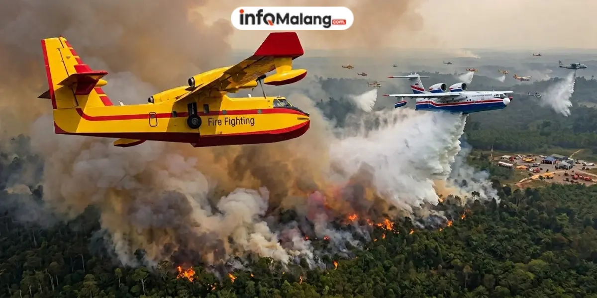 Karhutla dan Langkah Cepat Kemenhub Terbitkan Izin Khusus 35 Pesawat Demi Pemadaman Api