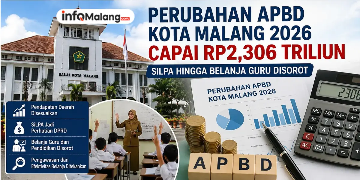 Perubahan APBD Kota Malang 2026 Capai Rp2,306 Triliun, SiLPA hingga Belanja Guru Disorot