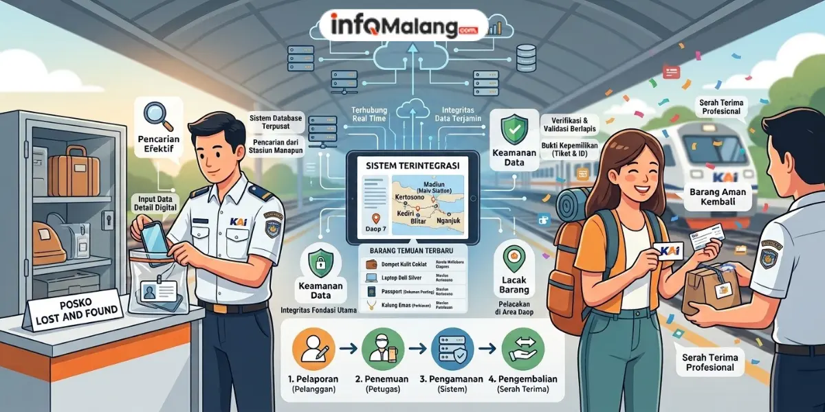 Aman dan Terintegrasi, Sistem Lost and Found KAI Daop 7 Madiun Selamatkan Barang Ketinggalan