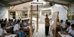 SMK Turen Hadapi Kendala Ruang Kelas Rusak, Proses Belajar Berjalan dengan Penyesuaian