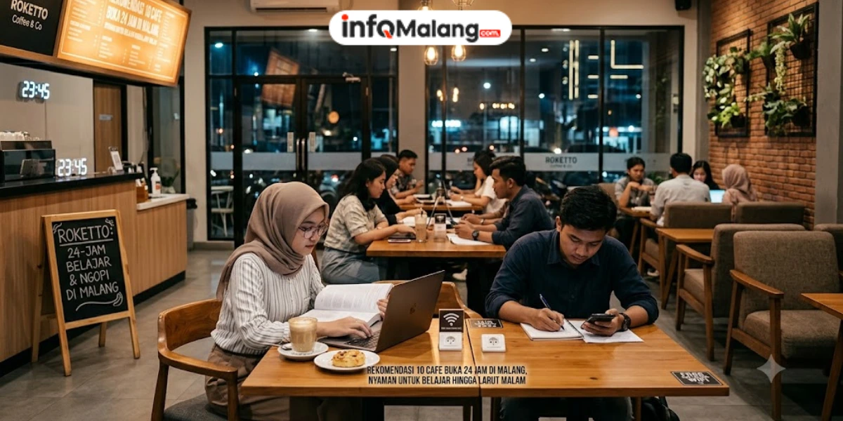Rekomendasi 10 Cafe Buka 24 Jam di Malang, Nyaman untuk Belajar hingga Larut Malam