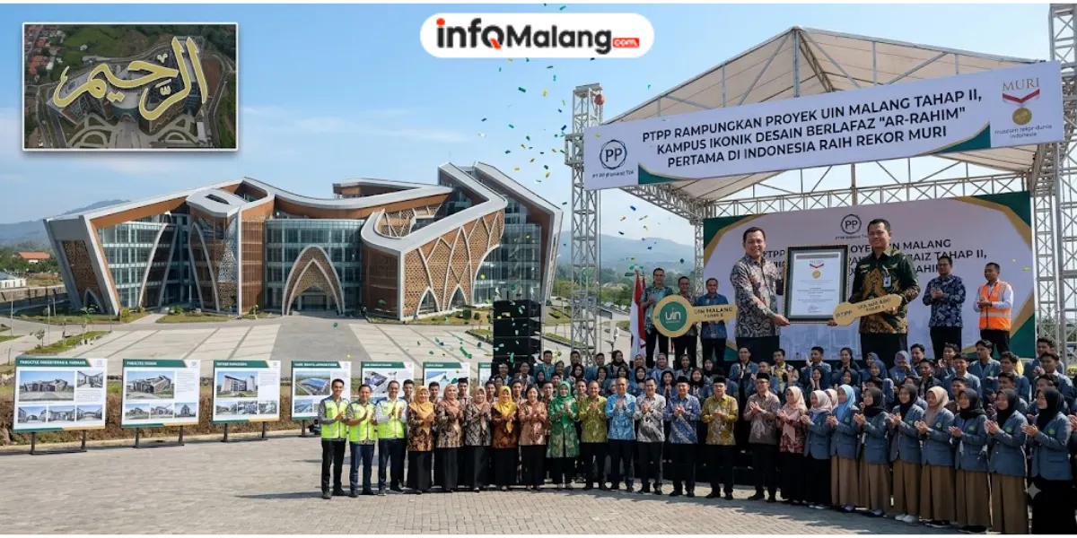 PTPP Rampungkan Proyek UIN Malang Tahap II, Kampus Ikonik Raih Rekor MURI