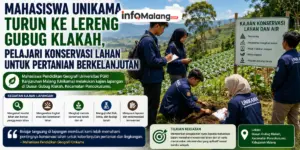 Mahasiswa Unikama Turun ke Lereng Gubug Klakah, Pelajari Konservasi Lahan