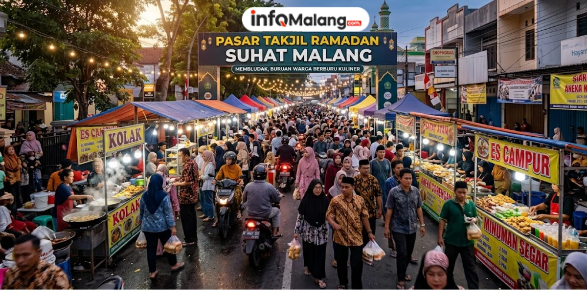 Pasar Takjil Suhat Malang Membludak, Jadi Buruan Warga Berburu Kuliner Ramadan