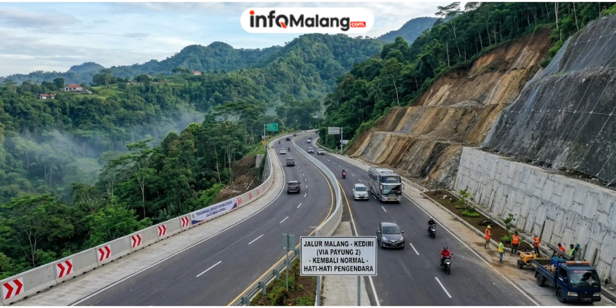 Longsor Payung 2 Sempat Lumpuhkan Jalur Malang-Kediri, Akses Kembali Normal