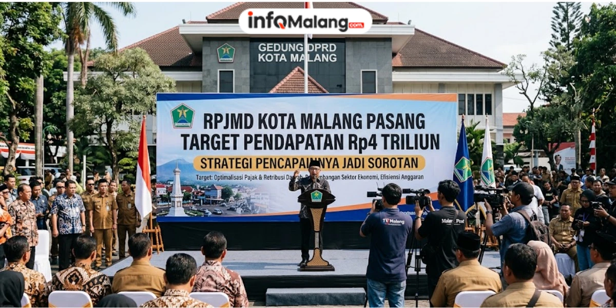 RPJMD Kota Malang Pasang Target Pendapatan Rp4 Triliun, Strategi Pencapaiannya Jadi Sorotan