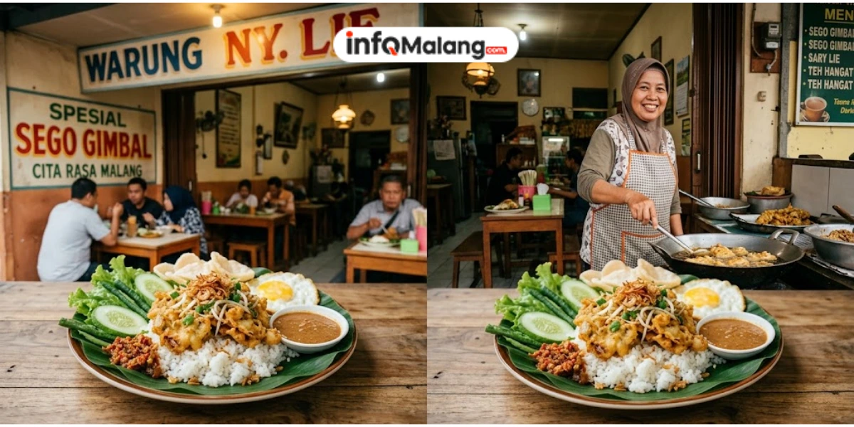 Warung Ny. Lie, Sajian Sego Gimbal dengan Cita Rasa Khas Malang