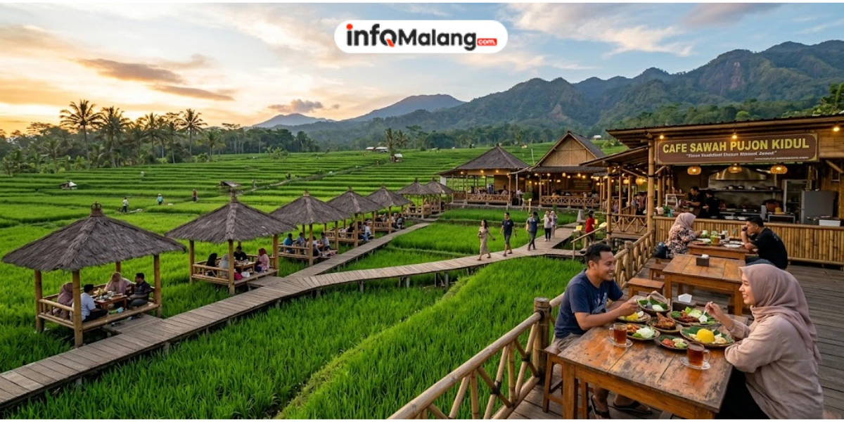 Cafe Sawah Pujon Kidul, Menikmati Kuliner Tradisional di Tengah Hamparan Persawahan