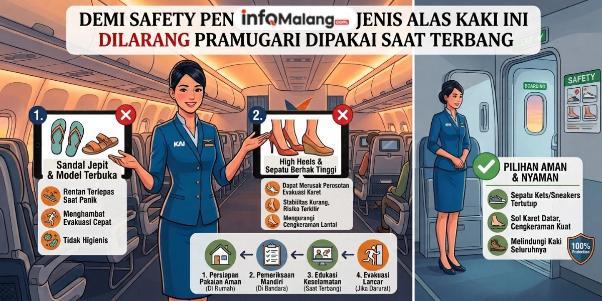Demi Safety Penerbangan, 2 Jenis Alas Kaki Ini Dilarang Pramugari Dipakai Saat Terbang