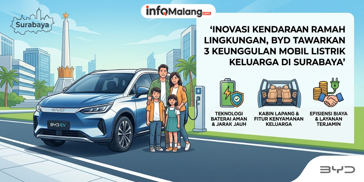Inovasi Kendaraan Ramah Lingkungan, BYD Tawarkan 3 Keunggulan Mobil Listrik Keluarga di Surabaya